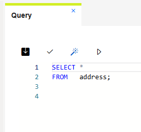 Uitvoeren van queries in de monaco editor